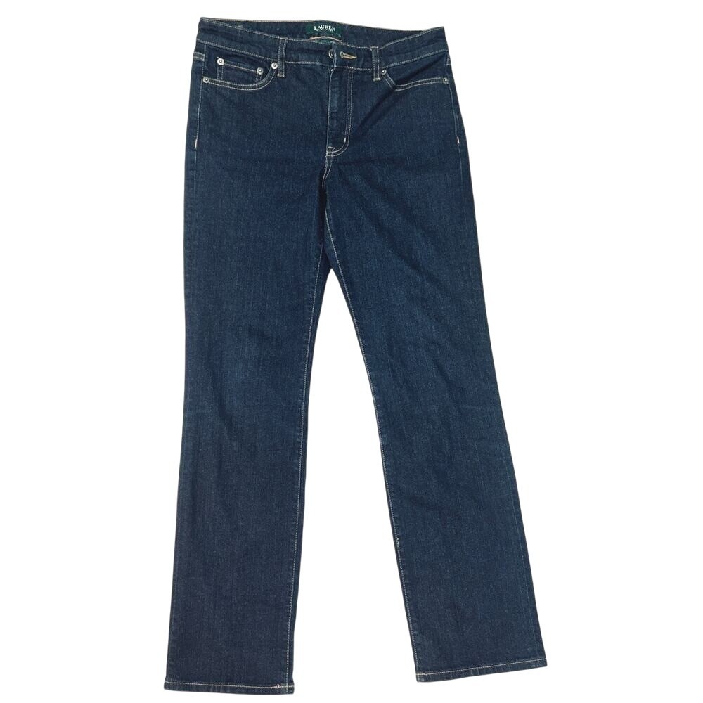 Lauren Ralph Lauren Jeans Women's Straight Leg Dark Wash Designer Classic Size 6